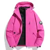 Jaqueta Três em Um para Uso Externo para Homens e Mulheres, Conjunto de Duas Peças de Jaqueta de Algodão à Prova de Vento e Impermeável para Caminhada, Roupa de Montanhismo com Logo Impresso Personalizado