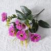 Ramo pequeño de flores artificiales de 5 tenedores y 10 cabezas de cerezo de primavera, de seda, para bodas, hoteles, hogar, sala de estar, adornos, decoración, foto
