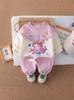 Conjunto de Otoño para Niñas 2025 Nuevo Pantalón Infantil Conjunto de Otoño Conjunto para Niñas Sudadera Linda Casual de Dos Piezas a la Moda