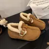 Zapatos de Invierno para Mujer, Zapatos Completamente Cubiertos Estilo Birkenstock, Nuevo Modelo 2026, Forrados de Felpa, Engrosados, Zapatos Cálidos de Algodón, Mocasines Peludos, A Prueba de Nieve
