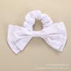 Scrunchie Blanco de Algodón Puro Europeo y Americano Lazo Francés Goma Elástica Corta para el Cabello Adorno para la Cabeza Flor al por Mayor