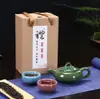 Venta al por mayor Juego de Té Kung Fu Colorido Ice Crack Taza de Pez de Cerámica Tetera Creativa Regalo para Actividad Empresarial Impresión