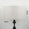 Lámpara de Mesa, Lámpara de Pie, Lámpara Colgante, Pantalla de Lámpara de Pared, Pantalla Cónica de Tela, Mesita de Noche de Dormitorio, Tela de Lino Simple y Acogedora