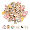 Acessórios de Joia de Liga Metálica com Gotejamento de Tinta Desenho Animado Pingente de Unicórnio Pulseira DIY Chaveiro Pingente de Decoração de Bolsa W697