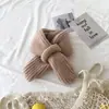 Bufanda de Punto Suave de Color Sólido Versátil para Bebé Otoño e Invierno Bufanda Cálida de Lana para Niños Niñas