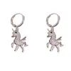 Pendientes de Unicornio de Moda Retro Exquisitos de Nicho, Simples y Personalizados, Pendientes de Diseño Versátil al por Mayor