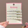 Pinza para el pelo impresa con un toque de alta gama, exquisita pinza de cocodrilo para mujer, adecuada para lavarse la cara, maquillaje, flequillo lateral y peinado