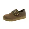 Nuevos Zapatos Casuales Retro Birkenstock de Suela Gruesa para Mujer Otoño 2026, Mocasines Slip-On de Cuero Gamuza