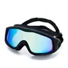 Máscara de natación con lente de espejo ondulado Gafas de natación Marco grande