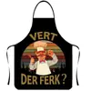 Suministro Transfronterizo Temu Xiyin Artículos de Uso Diario Delantal Transfronterizo Delantal Creativo para Barbacoa Delantal Interesante Estampado Exportación