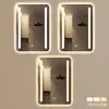 Espejo de Baño Inteligente de Alta Gama Smart Choice Holiday Hotel Cuadrado Sin Marco Espejo de Baño LED Inteligente Montado en Pared para Baño