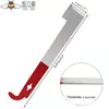 Raspador Popular de Cola de Cerdo de Amazon, Raspador Curvo de Cola de Acero Inoxidable, Cuchillo de Cola de Cerdo en Forma de J para Raspar Cera de Abejas y Palanquear Panales de Abejas