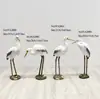 Plástico reforçado com fibra de vidro decoração interna macia jardim pátio micro paisagem paisagem ecológica simulação animal garça-de-coroa-vermelha coelho