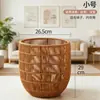 Cesto de roupa suja, cesto de armazenamento para roupas sujas, cesto de lavanderia doméstico, cesto de banheiro, cesto trançado de imitação de rattan, estiloso e de alta qualidade