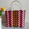 Venta al por mayor de fábrica bolso nuevo para mujer estilo ins de gran capacidad bolso de mano de moda simple bolsa de playa bolsa tejida a mano