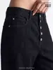 Pantalones vaqueros retro de alta gama para mujer CKX, ropa para hombre transfronteriza europea y americana, vaqueros casuales rectos de pierna ancha con múltiples botones para hombre