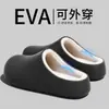 Zapatillas de Algodón con Puntera Impermeable Birkenstock Invierno Más Terciopelo Cálido Suela Gruesa Antideslizante EVA Moldeado de Una Pieza Ropa para el Hogar Ropa para Exteriores