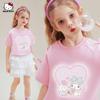 Camiseta de Verão 100% Algodão para Meninas 2025 Estampa Melody Estilo Laço para Crianças Maiores Camiseta Dropshipping