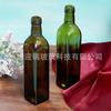 Los fabricantes apoyan la venta al por mayor de botellas de aceite de oliva verde oscuro cuadradas de 50 ml a 750 ml, selladas y selladas.