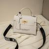 Bolso Kelly de cuero brillante de moda, nuevo bolso de hombro estampado, bolso cruzado fácil de llevar para mujer, bolso de comercio exterior para mujer.