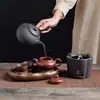 Estufa de alcohol de arena púrpura creativa estufa para preparar té tetera viaje al aire libre juego de té kung fu infusor de té lámpara de alcohol calentador de té