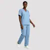 Venda Quente na Amazon Roupa de Trabalho para Sala de Cirurgia Conjunto Separado Ajuste Elástico Tamanho Completo Roupas para Lavar à Mão Roupas de Trabalho para Equipe Médica