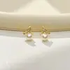 Brincos de Tarraxa com Zircônia e Pérola Brincos Únicos e Bonitos Sensação de Luxo Design de Nicho Ear Cuff Estilo para o Trabalho Brinco Versátil