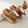 Botas de Nieve para Niñas 2025 Nuevas Invierno Niñas Impermeables Antideslizantes Zapatos Grandes de Algodón Más Terciopelo Pequeño Pan Invierno Botas