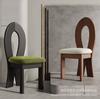 Mesa de Comedor Deli Pizarra Travertino Estilo Francés para Uso Doméstico en Departamentos Pequeños, Mesa de Comedor Rectangular Semicircular de Lujo Ligero Color Crema