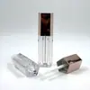 Venta directa de fábrica tubo pentagonal dorado de 5 ml para brillo de labios, se puede usar para dispensar corrector, rubor líquido, sombra de ojos, material de embalaje cosmético