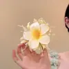 Huellas Florales de Verano, Pasador de Flor Plumeria Dopamina Colorida, Pasador Floral de Estilo Vacacional para Fotografía de Viajes Atmosférica