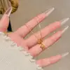 Anillo de correr dorado collar de estrella de hielo brillante modelo nuevo 2026 cadena para la clavícula de diseño dulce de nicho de lujo ligero hecho a medida