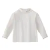 Camiseta Base Infantil para Meninas, Camiseta de Manga Longa, Roupa Quente de Primavera para Crianças Pequenas, Roupa de Primavera para Meninas, Blusa de Gola Alta Infantil