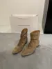 Botas coreanas de estilo nuevo para Otoño/Invierno 2026, con punta fina, plisadas, apiladas, para mujer, suela plana, elegantes, estilo británico, botines ajustados al tobillo