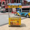Carrito de puesto plegable nieve raspada sushi salchicha a la parrilla helado carrito de snacks móvil puesto móvil carrito de puesto de mercado nocturno