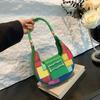 Bolso popular de este año para mujer, nuevo y sencillo bolso de mano de verano 2024 para mujer, bolso de hombro tipo dumpling de moda a la moda.