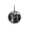 Colgante de foto de personalidad hip-hop europea y americana cobre con incrustaciones de circonita sólido DIY creativo collar de foto venta al por mayor de joyería transfronteriza