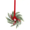 Guirlanda de Pinhas Amazon Norfolk Videira de Natal Arranjo de Frutas Vermelhas de Natal Decorações Pastorais Pequena Guirlanda