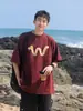 Suministro Directo de Fábrica Diseño Estampado de Serpiente Manga Corta Unisex Verano Estilo Americano Marca de Moda Camiseta de Algodón Pesado
