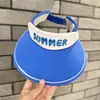 Chapéus de Sol de Verão para Crianças Estilo Coreano Chapéus de Sol com Topo Aberto e Aba Larga para Meninos e Meninas, Chapéus de Sol com Proteção UV
