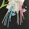Bolsa para Accesorios de Cámara Pequeña Estilo Mismo que la Blogger de Instagram Colgante de Cuerda Trenzada Serie Miu Negro Llavero Colgante de 8 Bolas de Billar