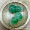 Colgantes de calabaza multicolor de jade de cuarcita al por mayor, calabazas verdes tridimensionales pequeñas, accesorios para colgar en el coche DIY, piezas sueltas, suministro para transmisiones en vivo