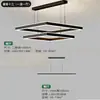 Lustre Moderno Simples Atmosférico para Sala de Estar Luminária Minimalista para Quarto Lustre para Restaurante Quadrado Celebridade da Internet Pacote de Luminária Principal