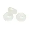 Anillos Pequeños de Ágata Blanca Natural con Agujero Pasante para Correr, Accesorios DIY, Anillos Redondos de Calcedonia con Doble Agujero, Componentes de Anillos para Correr