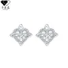 Pendientes de Corazón de Plata de Ley S925 Europea con Aguja Completa de Diamante, Pendientes de Botón Celta, Moda de Nicho, Sentido de Gama Alta, Diseño de Pendiente, Sentido de Pendiente