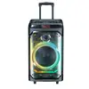 Caixa de Som com Carrinho Caixa de Som Bluetooth para Exterior Portátil à Prova d'Água Alto-Falante de Alto Volume com Slot para Cartão Tf