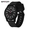 Relojes Sanda para Hombre y Mujer Específicos para Exámenes, Ligeros, Silenciosos, Estilo Universitario, Reloj de Pulsera con Correa de Nylon Simple, Reloj Impermeable Retro