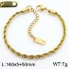 Pulseira de corrente de aço inoxidável com banho de ouro 18K, estilo corda torcida clássica, 2/3/4/5mm, joias em estoque