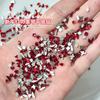 Broca de unha chinesa vermelha Mini especial em formato de diamante plano redondo tamanho pequeno strass Ano Novo Natal flash unha jóias