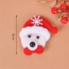 Lindo dibujo animado de Papá Noel, oso, muñeco de nieve, árbol de Navidad, decoración, tela de felpa, ropa, accesorios para el cabello, accesorios, accesorios